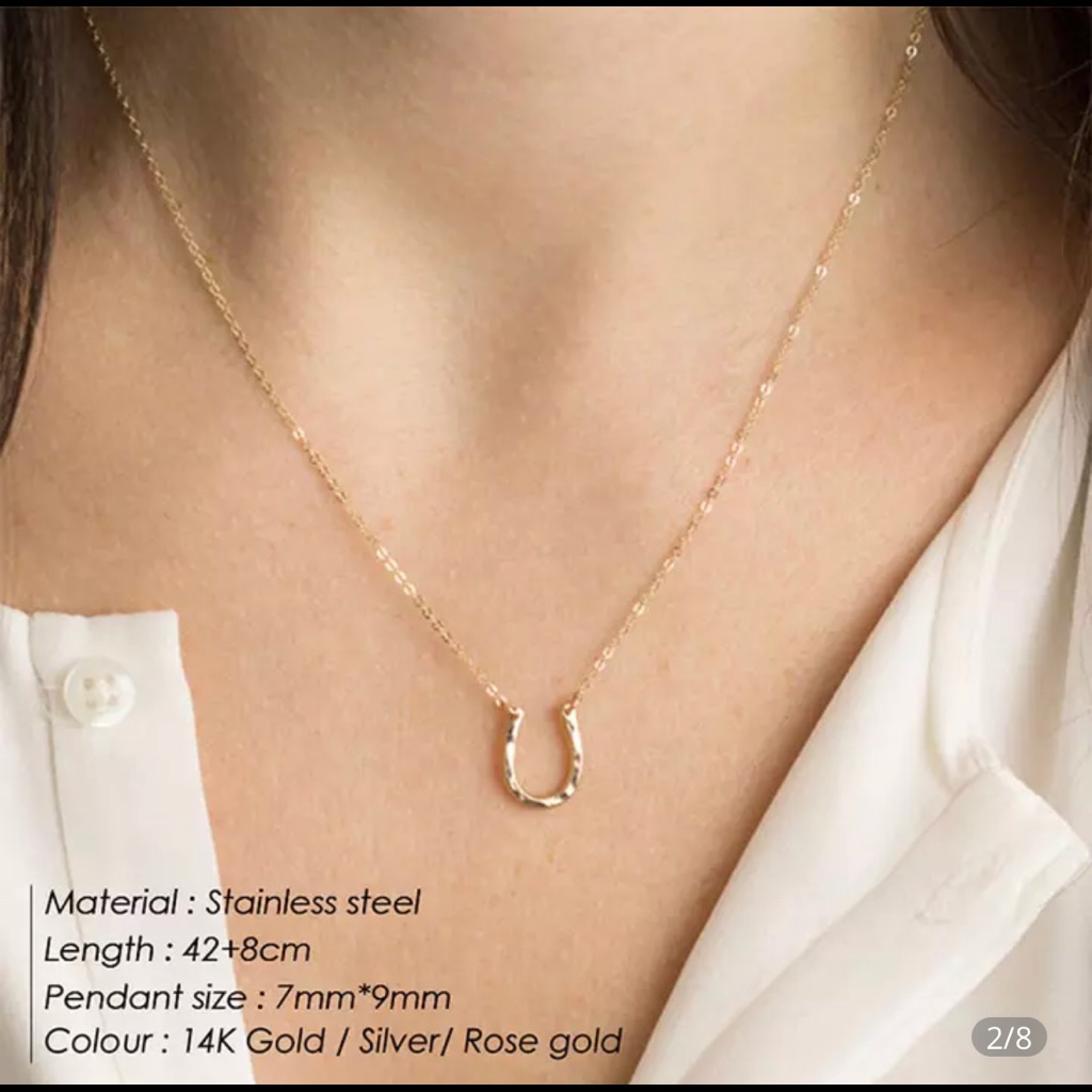 Host Picknew Stainless Steel Horseshoe Necklace